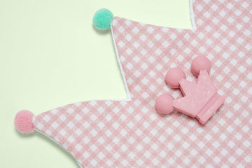 Coroncina a Scacchi Rosa