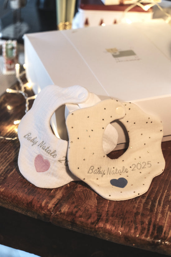 bavaglini di natale regali decorati a mano bambini e neonati