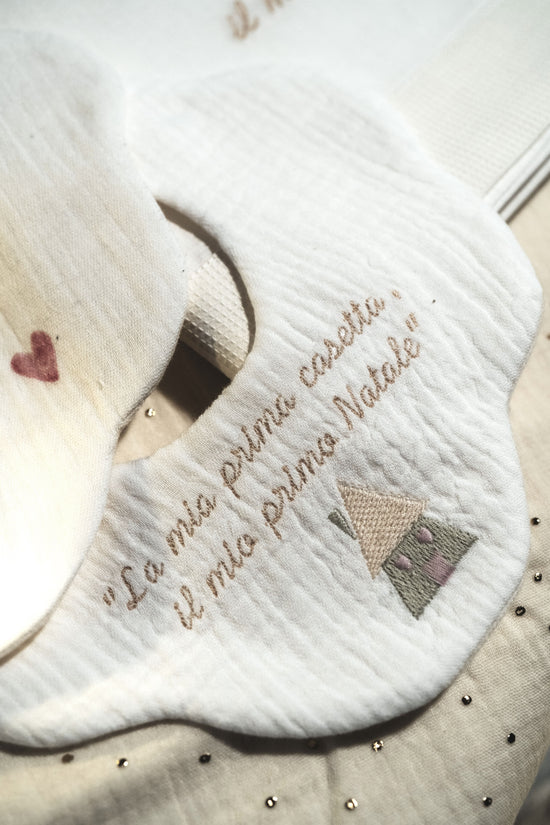 bavaglino neonato natalizio